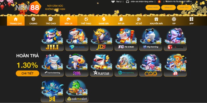 Các Loại Hình Cá Cược Nhà Cái New88 Cung Cấp 2 Bắn Cá New88